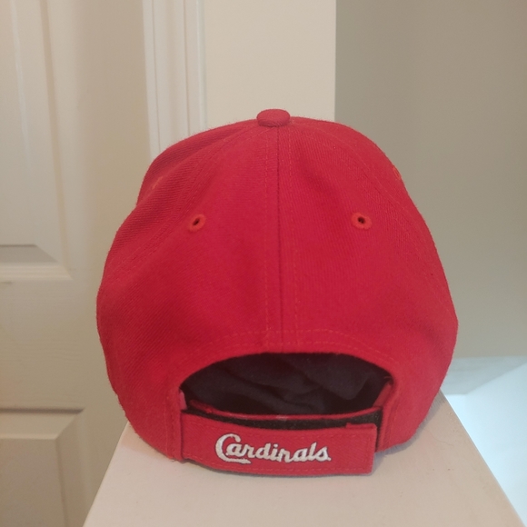 St. Louis Cardinals Team Logo Twins Enterprise Branded Red Adjustable Cap Hat - Picture 6 of 7